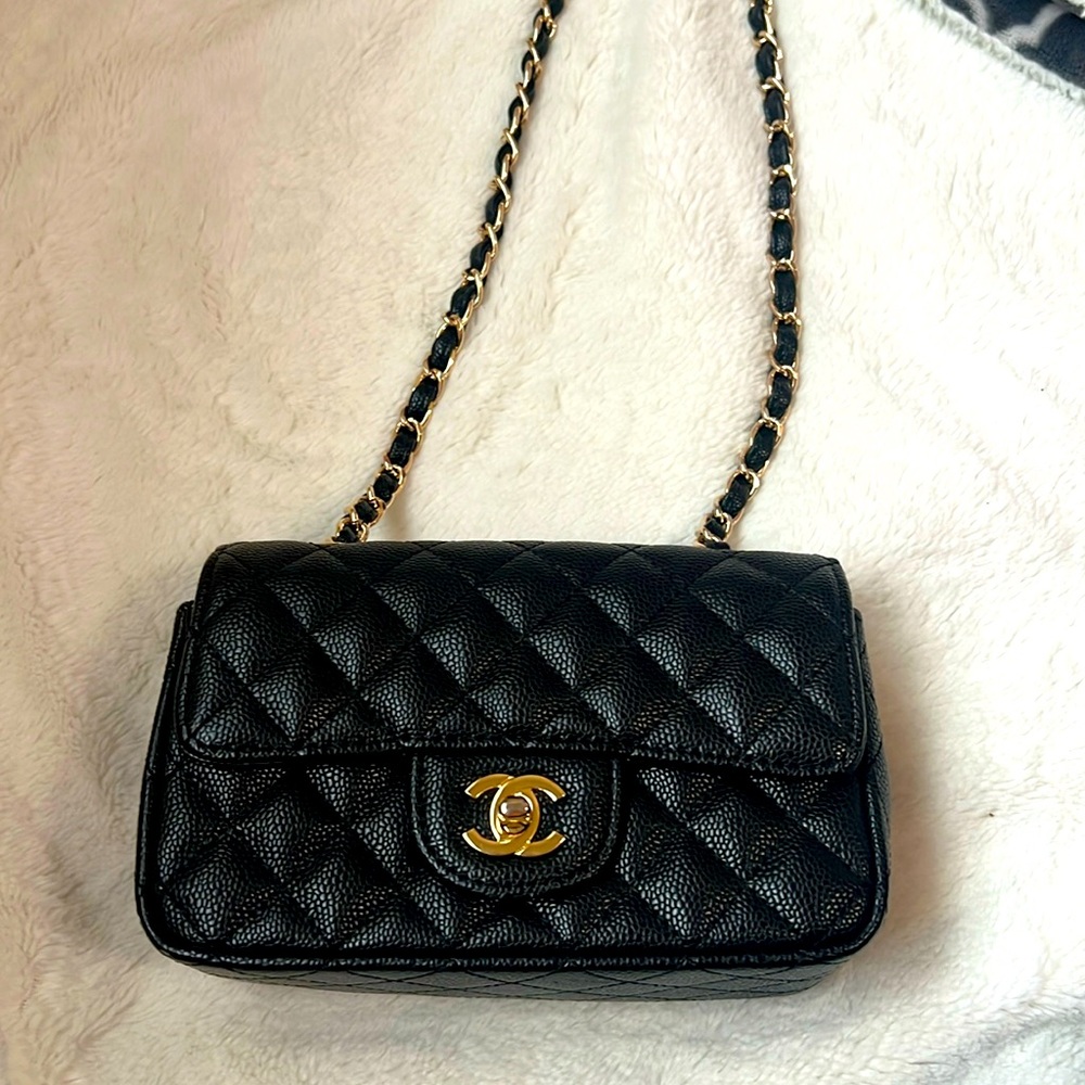 Lamb skin genuine leather bag